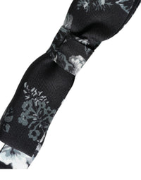 Dolce & Gabbana Dolce & Gabbana Black Floral Silk Adjustable Neck Men Bow Men's Tie