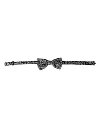 Dolce & Gabbana Dolce & Gabbana Black Floral Silk Adjustable Neck Men Bow Men's Tie