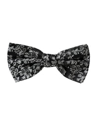 Dolce & Gabbana Dolce & Gabbana Black Floral Silk Adjustable Neck Men Bow Men's Tie