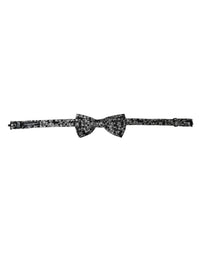 Dolce & Gabbana Dolce & Gabbana Black Floral Silk Adjustable Neck Men Bow Men's Tie