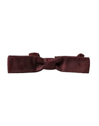 Dolce & Gabbana Dolce & Gabbana Maroon Floral Silk Adjustable Neck Men Bow Men's Tie