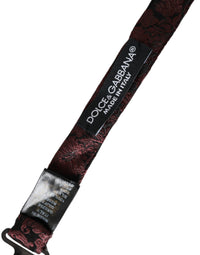 Dolce & Gabbana Dolce & Gabbana Maroon Floral Silk Adjustable Neck Men Bow Men's Tie