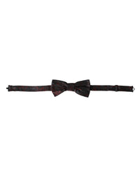 Dolce & Gabbana Dolce & Gabbana Red Black Floral Adjustable Neck Men Bow Men's Tie