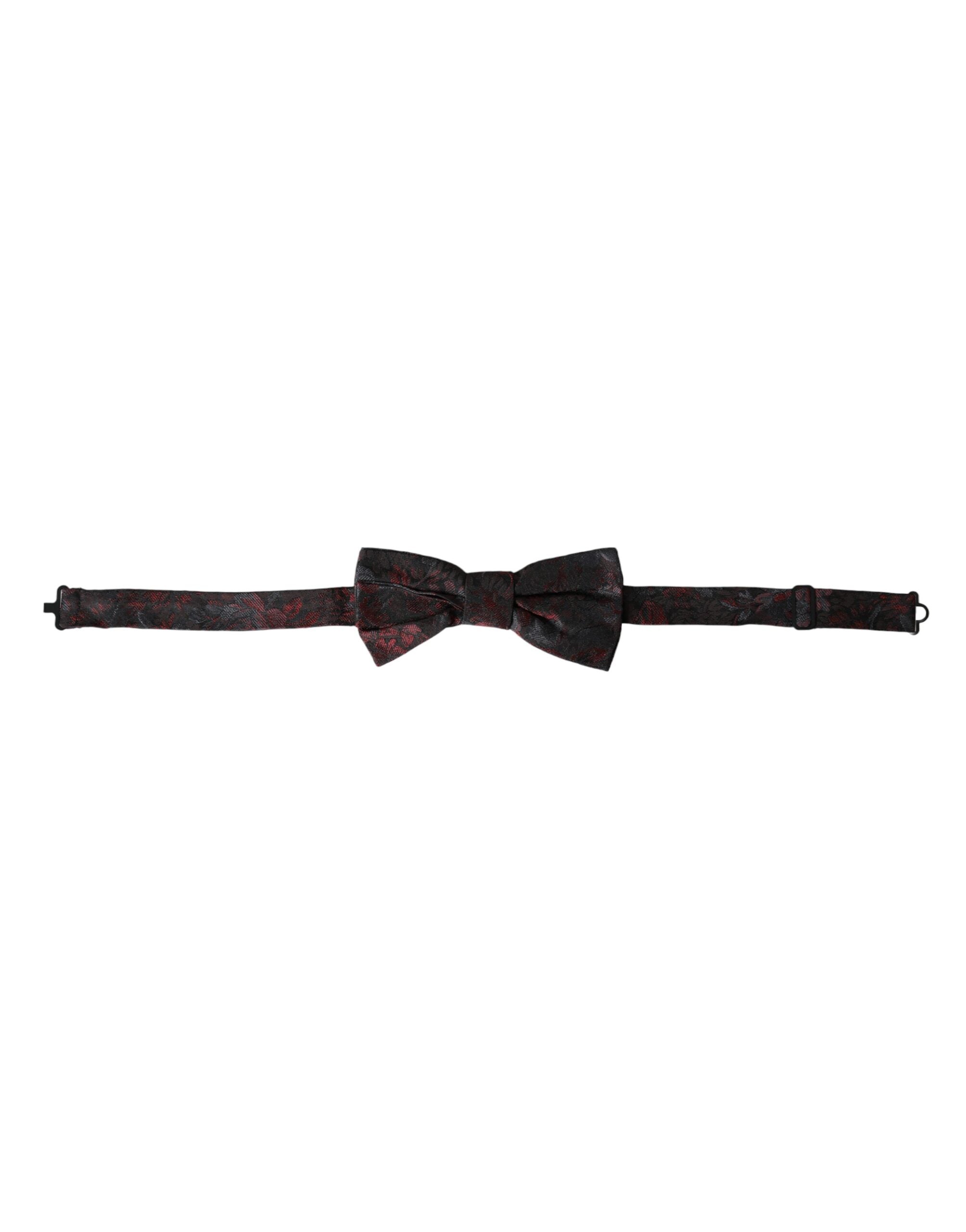 Dolce & Gabbana Dolce & Gabbana Red Black Floral Adjustable Neck Men Bow Men's Tie