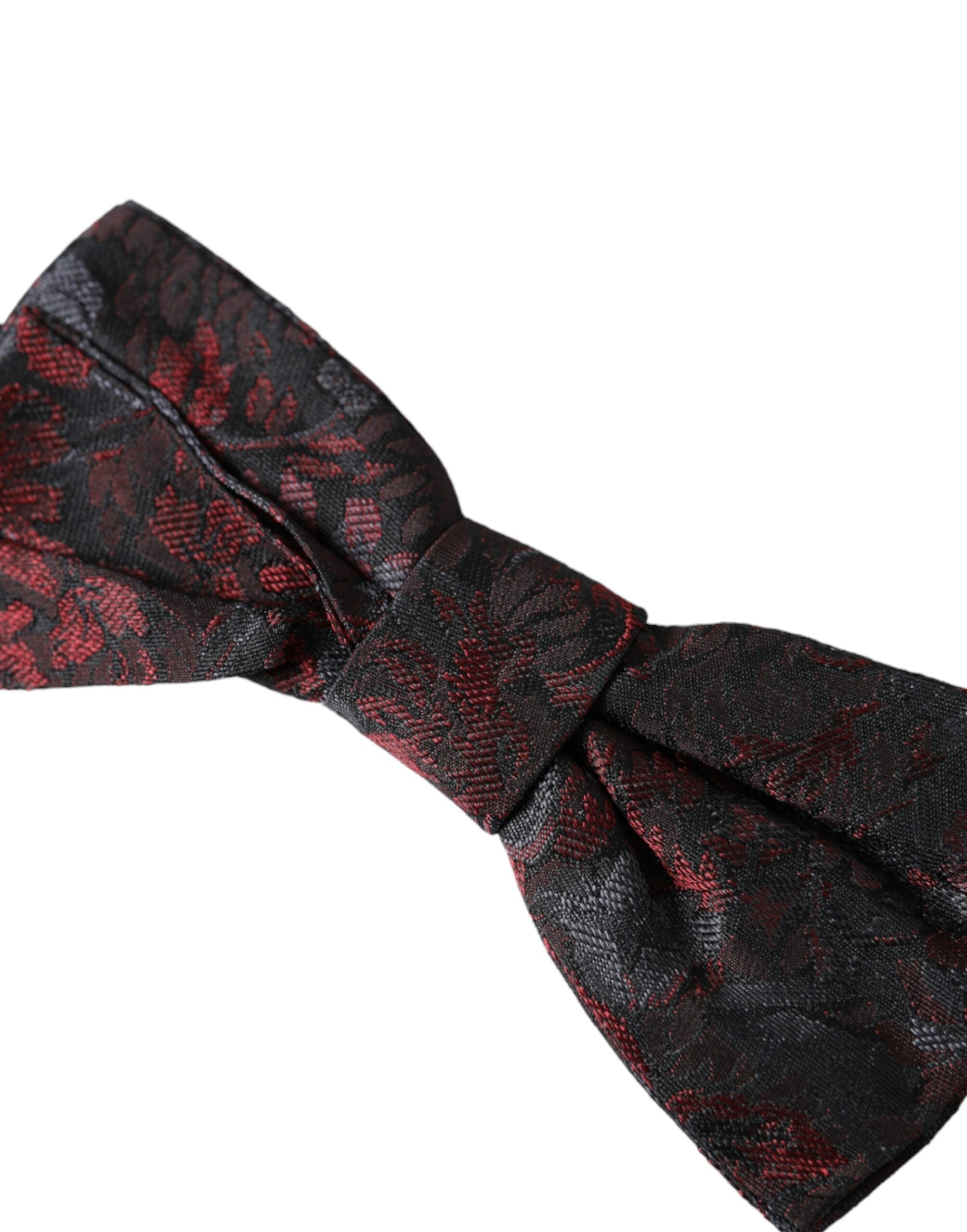 Dolce & Gabbana Dolce & Gabbana Red Black Floral Adjustable Neck Men Bow Men's Tie