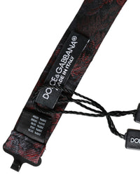 Dolce & Gabbana Dolce & Gabbana Red Black Floral Adjustable Neck Men Bow Men's Tie