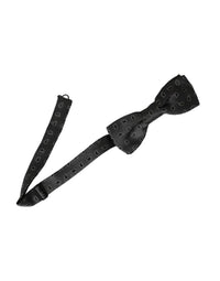 Dolce & Gabbana Dolce & Gabbana Black Silk Patterned Adjustable Neck Men Bow Men's Tie