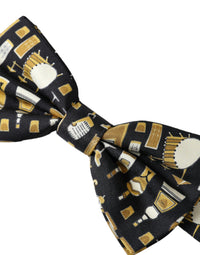 Dolce & Gabbana Dolce & Gabbana Black Silk Cocktail Adjustable Neck Men Bow Men's Tie