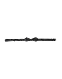 Dolce & Gabbana Dolce & Gabbana Black Silk Jacquard Adjustable Neck Men Bow Men's Tie