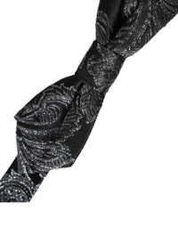 Dolce & Gabbana Dolce & Gabbana Black Silk Jacquard Adjustable Neck Men Bow Men's Tie