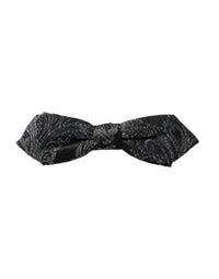 Dolce & Gabbana Dolce & Gabbana Black Silk Jacquard Adjustable Neck Men Bow Men's Tie