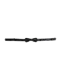 Dolce & Gabbana Dolce & Gabbana Black Silk Jacquard Adjustable Neck Men Bow Men's Tie