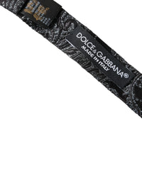 Dolce & Gabbana Dolce & Gabbana Black Silk Jacquard Adjustable Neck Men Bow Men's Tie