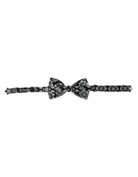 Dolce & Gabbana Dolce & Gabbana Black White Printed Adjustable Neck Men Bow Men's Tie