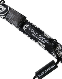 Dolce & Gabbana Dolce & Gabbana Black White Printed Adjustable Neck Men Bow Men's Tie