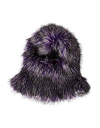 Dolce & Gabbana Purple Faux Fur Whole Head Wrap Women's Hat
