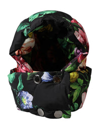 Dolce & Gabbana Black Floral Print Whole Head Wrap Women's Hat