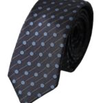 Dolce & Gabbana Dolce & Gabbana Black Blue Polka Dot Silk Adjustable Men Men's Tie