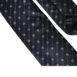 Dolce & Gabbana Dolce & Gabbana Black Blue Polka Dot Silk Adjustable Men Men's Tie