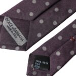 Dolce & Gabbana Dolce & Gabbana Purple 100% Silk Polka Dot Adjustable Men Men's Tie