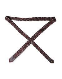 Dolce & Gabbana Dolce & Gabbana Bordeaux Printed 100% Silk Adjustable Men Men's Tie