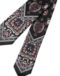 Dolce & Gabbana Dolce & Gabbana Black Printed 100% Silk Adjustable Men Men's Tie