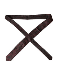 Dolce & Gabbana Dolce & Gabbana Bordeaux Patterned Silk Adjustable Men Men's Tie