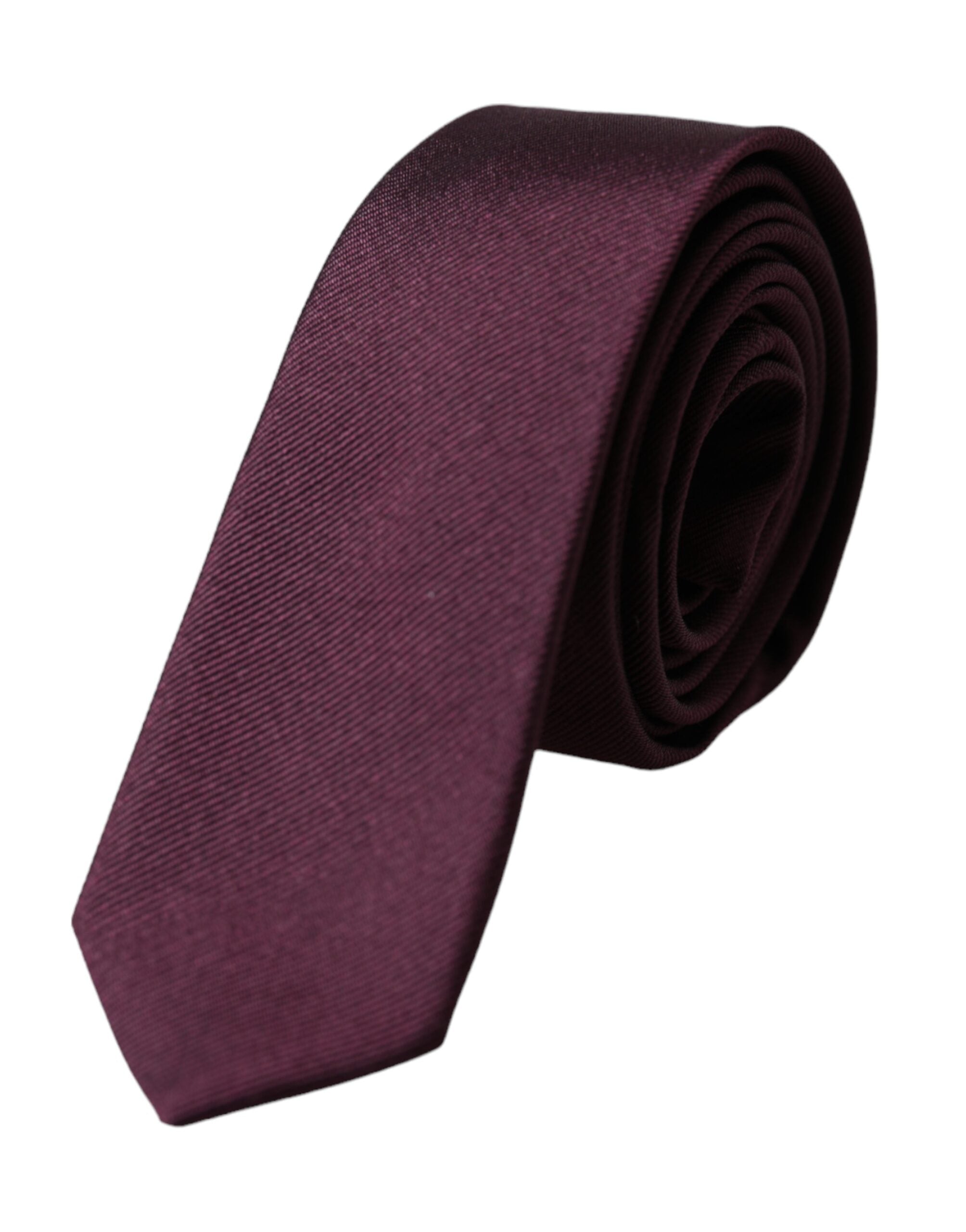 Dolce & Gabbana Dolce & Gabbana Bordeaux Solid 100% Silk Adjustable Men Men's Tie