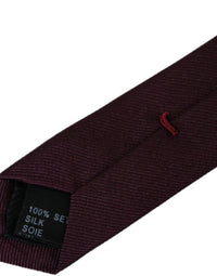 Dolce & Gabbana Dolce & Gabbana Bordeaux Solid 100% Silk Adjustable Men Men's Tie