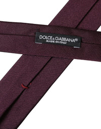 Dolce & Gabbana Dolce & Gabbana Bordeaux Solid 100% Silk Adjustable Men Men's Tie