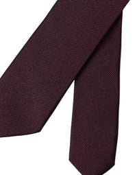 Dolce & Gabbana Dolce & Gabbana Bordeaux Solid 100% Silk Adjustable Men Men's Tie
