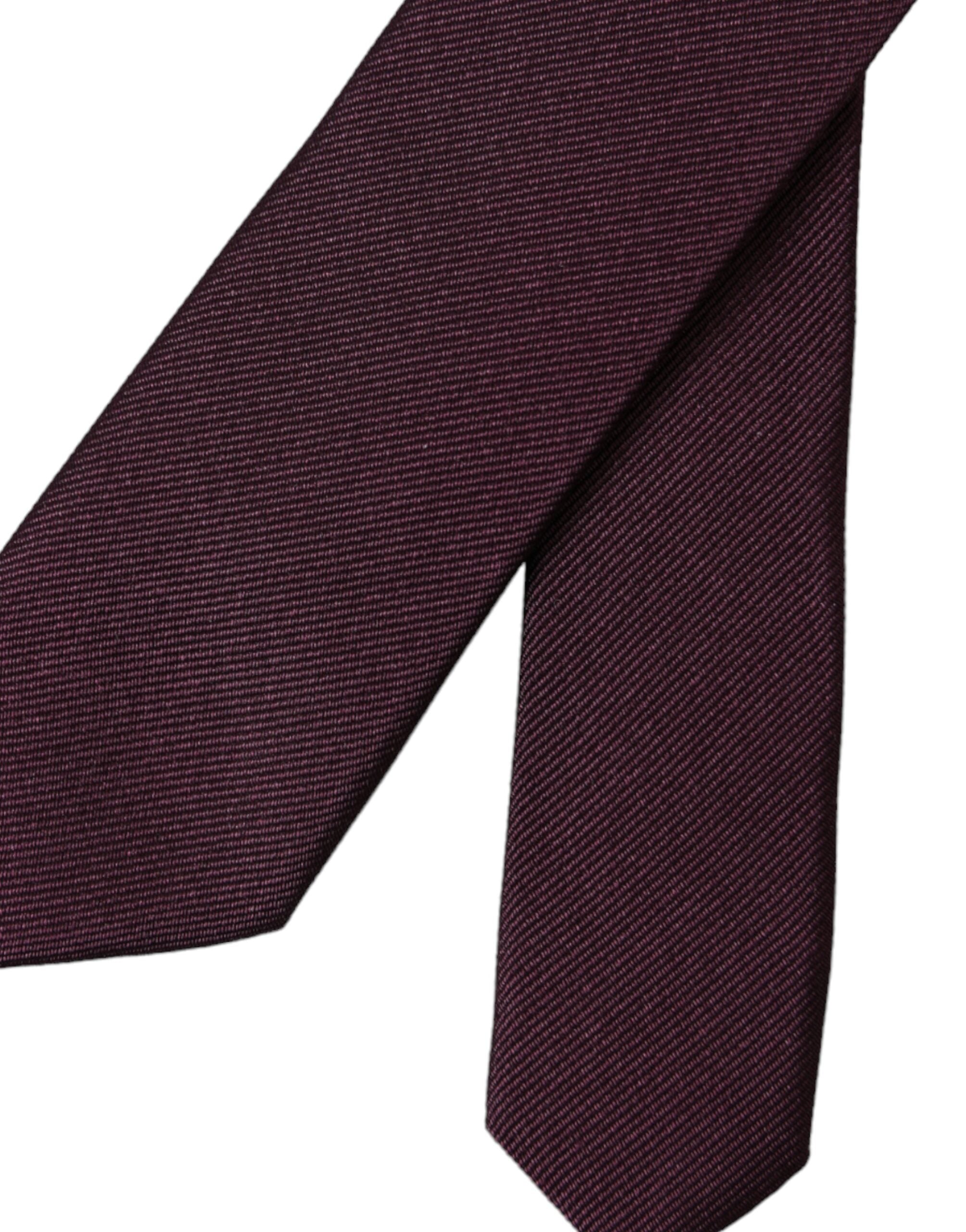 Dolce & Gabbana Dolce & Gabbana Bordeaux Solid 100% Silk Adjustable Men Men's Tie