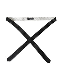 Dolce & Gabbana Dolce & Gabbana Black White Patterned Adjustable Men's Tie