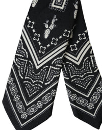Dolce & Gabbana Dolce & Gabbana Black Patterned 100%Silk Adjustable Men's Tie