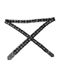 Dolce & Gabbana Dolce & Gabbana Black Patterned 100%Silk Adjustable Men's Tie