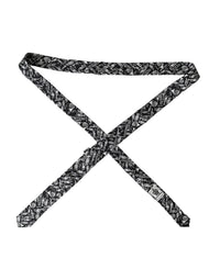 Dolce & Gabbana Dolce & Gabbana Black Trumpet Print Silk Adjustable Men's Tie
