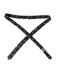 Dolce & Gabbana Dolce & Gabbana Black Guitar Print Silk Adjustable Men's Tie