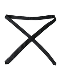 Dolce & Gabbana Dolce & Gabbana Black Solid 100% Silk Adjustable Men's Tie