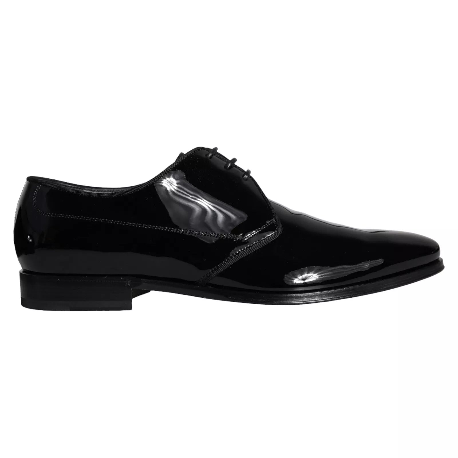 Dolce & Gabbana Dolce & Gabbana Black Calfskin Leather Derby Men Dress Men's Shoes