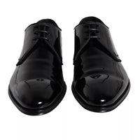 Dolce & Gabbana Dolce & Gabbana Black Calfskin Leather Derby Men Dress Men's Shoes