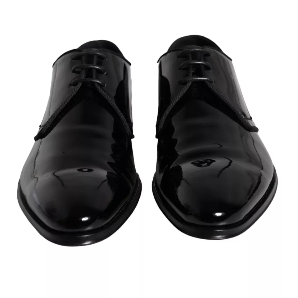 Dolce & Gabbana Dolce & Gabbana Black Calfskin Leather Derby Men Dress Men's Shoes