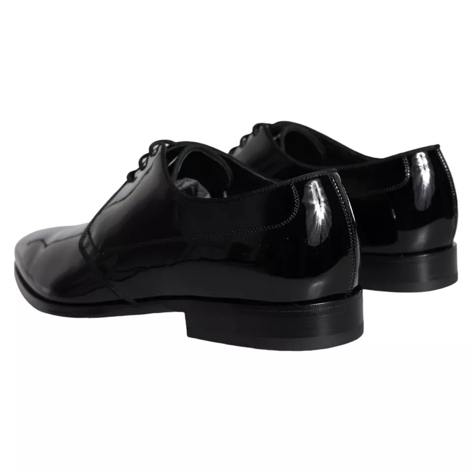 Dolce & Gabbana Dolce & Gabbana Black Calfskin Leather Derby Men Dress Men's Shoes