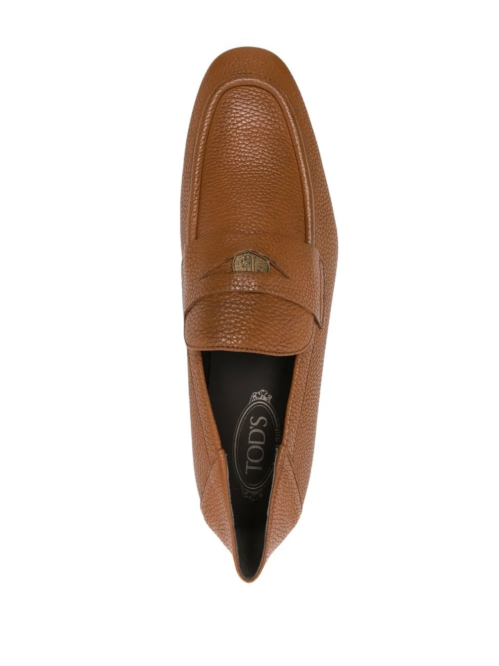 Tods Grained Leather Penny Loafers