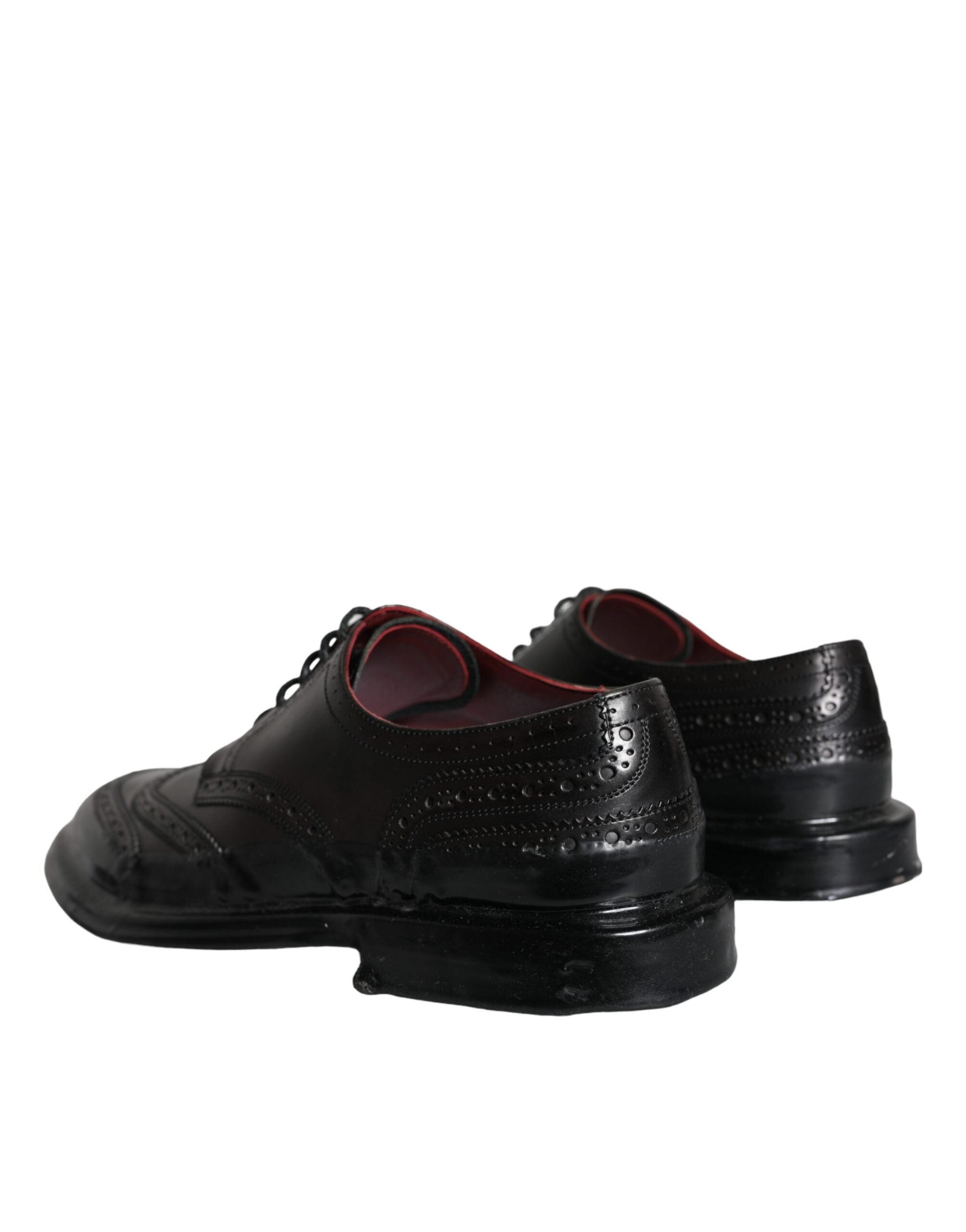 Dolce & Gabbana Dolce & Gabbana Black Leather Oxford Wingtip Formal Men Men's Shoes