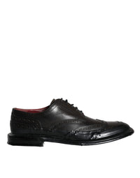 Dolce & Gabbana Dolce & Gabbana Black Leather Oxford Wingtip Formal Men Men's Shoes