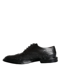 Dolce & Gabbana Dolce & Gabbana Black Leather Oxford Wingtip Formal Men Men's Shoes