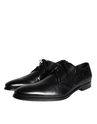 Dolce & Gabbana Dolce & Gabbana Black Calfskin Leather Derby Men Dress Men's Shoes