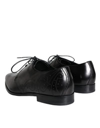 Dolce & Gabbana Dolce & Gabbana Black Calfskin Leather Derby Men Dress Men's Shoes
