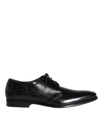 Dolce & Gabbana Dolce & Gabbana Black Calfskin Leather Derby Men Dress Men's Shoes