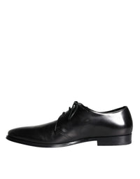 Dolce & Gabbana Dolce & Gabbana Black Calfskin Leather Derby Men Dress Men's Shoes